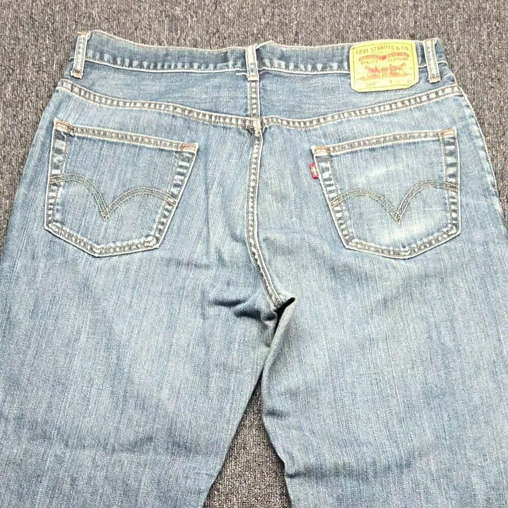 Levis 550 Jeans Mens 36x32 Relaxed Fit Tapered Leg Blue Medium Stonewash Denim